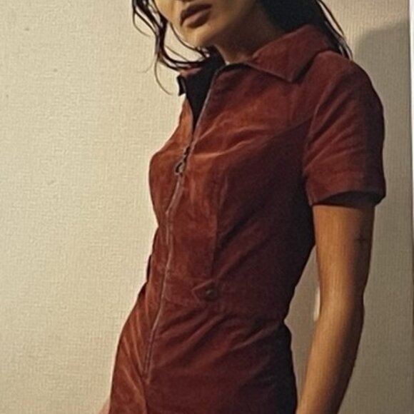 Urban Outfitters Pants - Urban Outfitters Corduroy Romper Size Medium in a Rust Brown Color